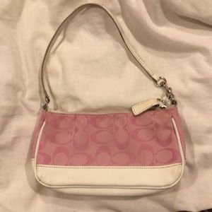Authentic vintage pink Coach clutch